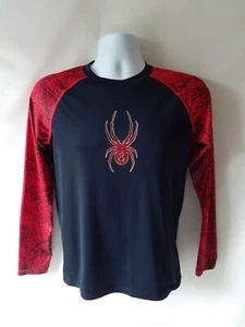 Spyder boys red/black long-sleeve shirt size L - Picture 1 of 9