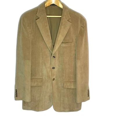 Casaco esportivo LaCrosse masculino bronzeado meia-baleia veludo sob medida tamanho 42L - Imagem 1 de 4