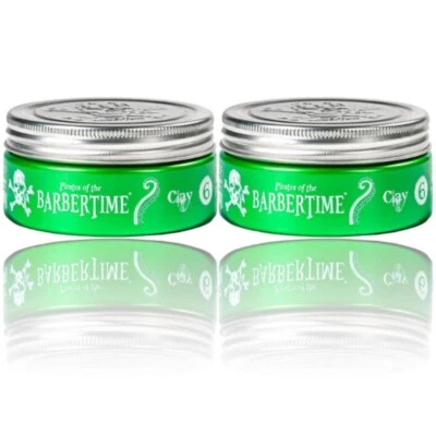 BARBERTIME Hair Styling Matte Pomade Wax | Clay Green No6 150ml ( Pack Of 2 )