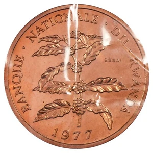 Rwanda - 5 francs 1977 ESSAI - scellé FDC - bronze - KM.E5 - Colonie française - Picture 1 of 3