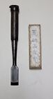Japanese Vintage Chisel 7.25" and Sharpening Stone 3" Signed Old *cond. issues*