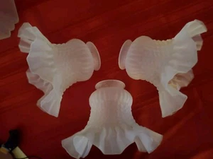 3 Frosted Tulip Glass Shades for Ceiling Fans Nice! - Picture 1 of 4