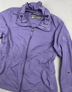 Eddie Bauer Travex Women’s Large Windbreaker Jacket Purple Full Zip Lightweight - Picture 1 of 16