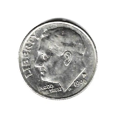 1996 p dime error -allmost uncirculated - Image 1 of 2