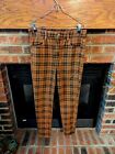 American Eagle Next Level Stretch Brown Plaid Jeggings Women Size 10 Short
