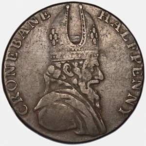 Cronebane Halfpenny Token 1789 ~ D&H 43g Wicklow Ireland - Picture 1 of 2