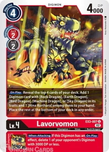 EX3-007 Lavorvomon Uncommon Mint Digimon Card - Picture 1 of 1
