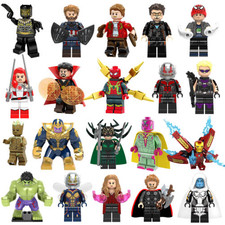 Marvel Minifigure DC Super Heroes Avengers Comics Thor Thanos Iron Man Toys Hulk