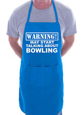 Warning May Talk About Bowling Funny BBQ Novelty Cooking  Apron