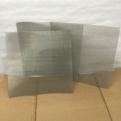 Lot Of 3 Different Stainless Steel Mesh Wire Cloth Filter Screen T304, 12  X 12  • 33.07£