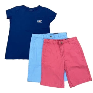 Vineyard Vines Outfit Lot Boys Large 14 T Shirt Chino Shorts Preppy Beach - Picture 1 of 13