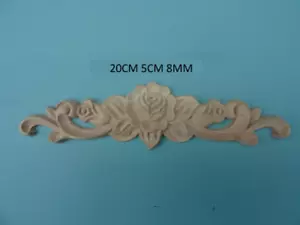 Applique decorativa in legno rosa e pergamena centro onlay modanatura mobili WWJ - Foto 1 di 4