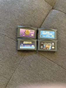 Game Boy Advance Lot Of 4 Pac-Man All grown up Star Wars New Droid Army ATV Race - Picture 1 of 2