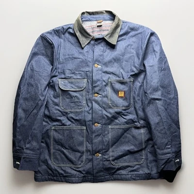 Abrigo Chaqueta Forrada Manta Denim Big Ben Wrangler Genuino Años 80 De Colección Talla 44 Foto 1 de 4