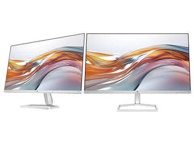 Dual HP Series 5 23.8 inch FHD White Monitor Bundle 23.8" FHD (1920 x 1080) - Image 1 of 2