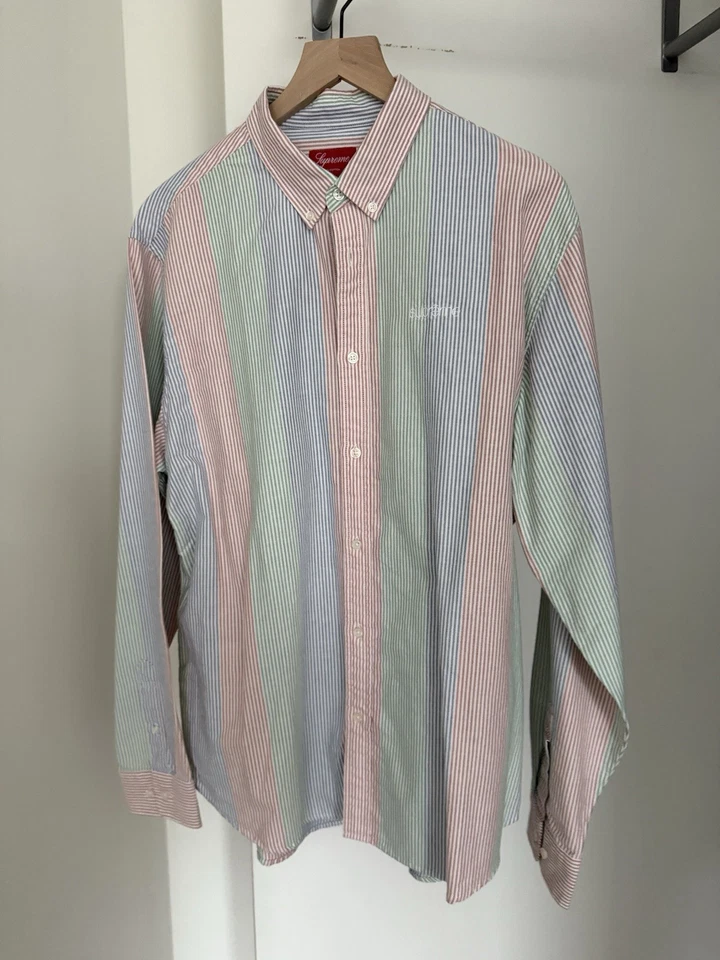 Camisa Supreme Oxford (PV20) Roja Multi Rayas XL Foto 1 de 4