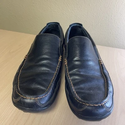 Mocasín negro sin cordones Cole Haan Tucker Venetian para hombre - estilo C03557 talla 10,5 Foto 1 de 4