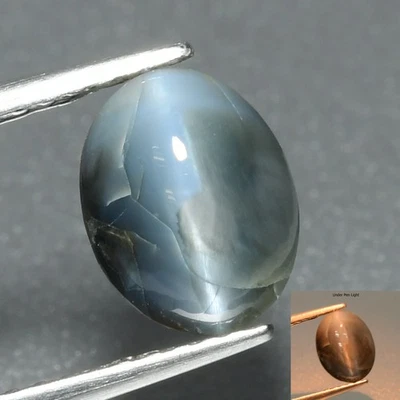 Corte ovalado de 1,84 quilates 5,9 x 7,6 mm verde a grisáceo púrpura alejandrita ojo de gato Foto 1 de 4