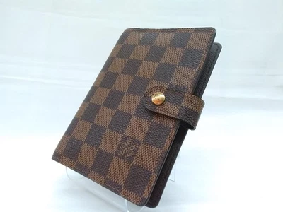 Louis Vuitton Authentic 14.2 cm Notebook Cover Damier Canvas Brown Made in Spain - Image 1 of 4