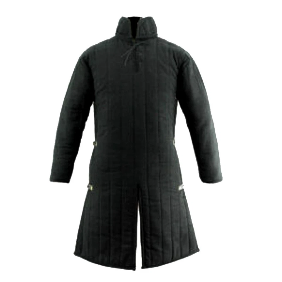 Abrigo Medieval Gambesón Grueso Acolchado Mangas Completas Chaqueta Aketón SCA LARP Disfraz Foto 1 de 1