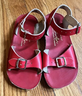 Кожаные сандалии для соленой воды от Hoy Shoe Sun-San Surfer красные размер 10 детские для девочек - Изображение 1 из 4