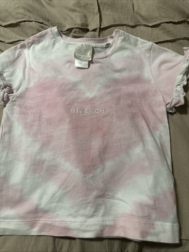 T shirt maglietta manica corta grafica logo bianco Givenchy bambina taglia 4