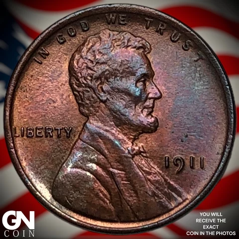 1911 P Lincoln Cent Wheat Penny  Q2882 Cover