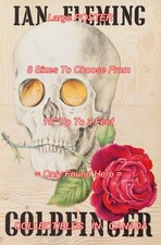 GOLDFINGER 1959 James Bond 007 1st Ed. SKULL = POSTER Book 8 SIZES 18" - 3 FEET