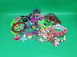 Pendant Charm Bracelet & Necklace Girl Jewelry Lot Costume Fashion Bangle Bead - Picture 1 of 22