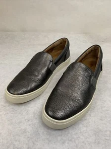 FRYE Ivy Slip On Leather Sneakers Shoes Pewter Leather 7.5; 3471198-PEW - Picture 1 of 9
