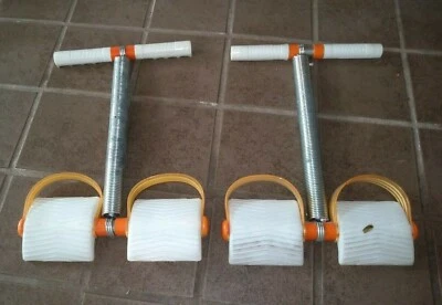 2 Entrenadores de Ejercicios de Resistencia De Colección Años 70 Acción de Primavera Pull-Up Pie de Tensión Foto 1 de 4