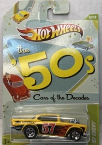 Hot Wheels 2012 The 50's Cars of the Decades '57 Chevy 12/32 gelb 5 Speichen - Bild 1 von 3