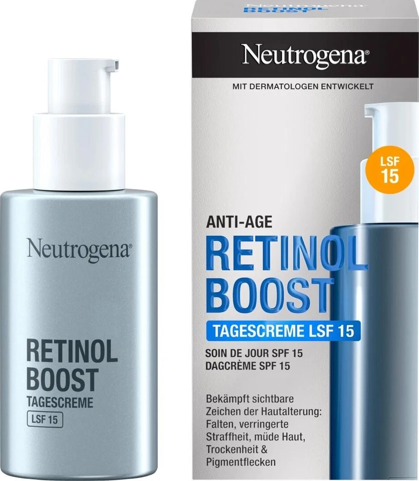 Neutrogena Anti Age Tages Gesichts Pflege Creme Retinol Boost, LSF 15, 50 ml - Bild 1 von 1