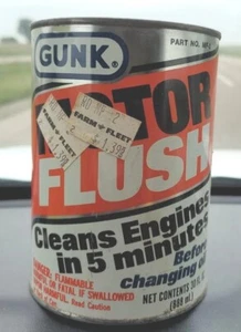 NOS VINTAGE GUNK MOTOR FLUSH Full Can OIL CLEANER 30 FL OZ COLLECTABLE - Picture 1 of 5