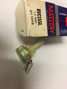 HVC155L MALLORY POTENTIOMETER 1.5 MEG OHM #4 TAPER NOS - Picture 1 of 1