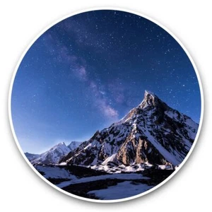 2 x Vinyl Stickers 15cm  - Starry Sky Mitre Peak Pakistan Mountain  #46332 - Afbeelding 1 van 8