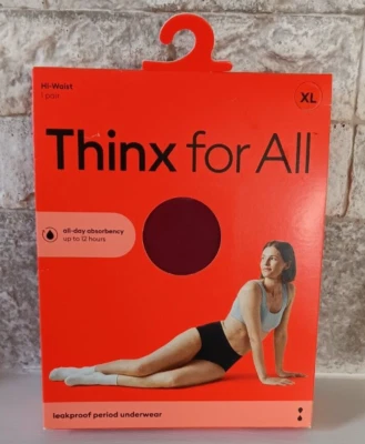 Ropa interior Thinx para todo el día absorción a prueba de fugas período cintura alta ruibarbo-XL Foto 1 de 4