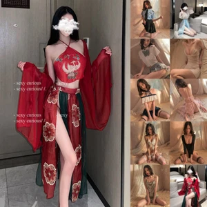 Women Sexy Lingerie Set Lace Dress Babydoll Cosplay Costume Outfit Suit G-string - Picture 1 of 427