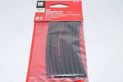 Paquete de 8 tubos termorretráctiles Gardner Bender HST-187 NUEVOS, 3/16 x 4 pulgadas Foto 1 de 2