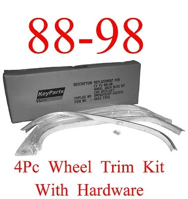 88 98 Chevy GMC 4Pc Wheel Trim Kit, Chrome, With Hardware Included, Truck & SUV - Image 1 of 4