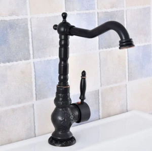 Grifo de cocina giratorio para lavabo de bronce frotado grifo mezclador fregadero - Imagen 1 de 8