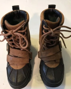 Ralph Lauren Polo Duck Boots Kid Size 12 Brown - Picture 1 of 3