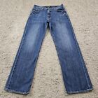 Lucky Brand Jeans Mens 33 Relaxed Straight Dark Wash Mid Rise Cotton 181 31x32