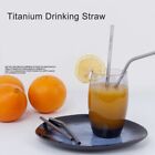 Premium Titanium Drinking Straw Set Includes Brush and Convenient Storage Bag
