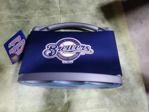 Milwaukee Brewers Cool Six Cooler Carry 6 Cold Cans Bottles Boelter Cover
