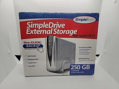SimpleTech Model: STI-USB235/250 External Storage. 250GB. Brand New - Image 1 of 3