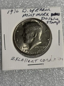 1976D Bicentennial.50 Error Coin W/die Error Mint Mark Filled excellent cond - Picture 1 of 17