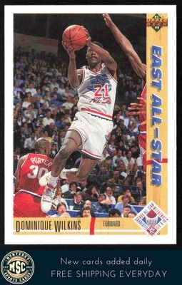 Dominique Wilkins 1991-92 Upper Deck #66 Atlanta Hawks - Image 1 of 2
