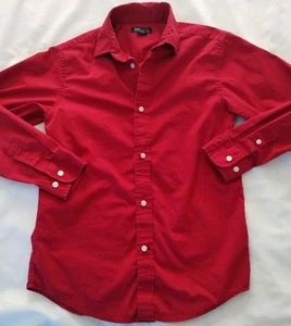 JUNGEN TOMMY HILFIGER ROT THE FLEX STRETCH LANGARM GEKNÖPFT KLEID HEMD 12 - Bild 1 von 8