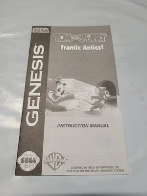Tom and Jerry Frantic Antics! (SEGA Genesis) MANUAL ONLY - Image 1 of 2